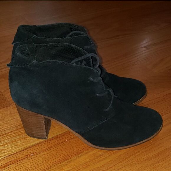 Toms Black Leather booties - Picture 1 of 8